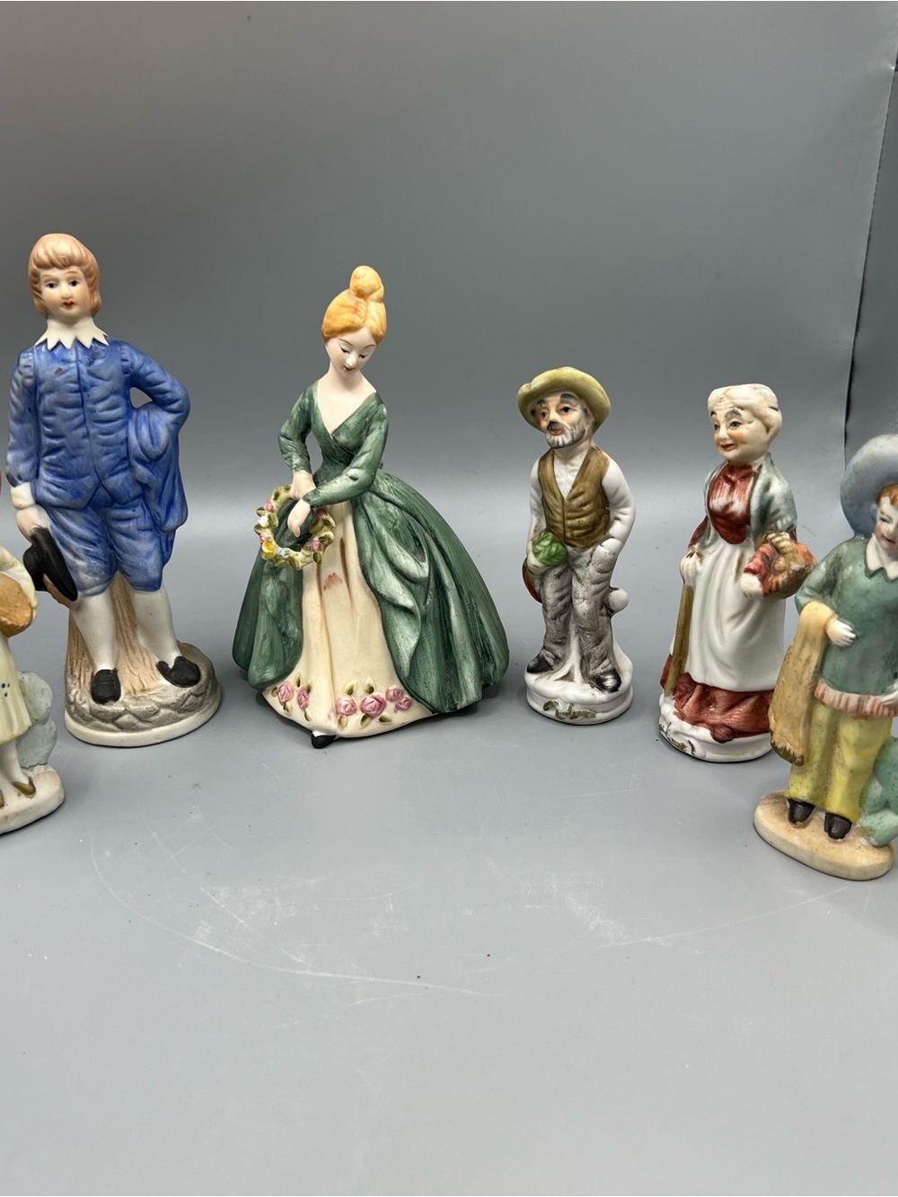 Vintage Collectable Victorian Bisque Figurines Set Of 6 Home Art Décor Ardalt